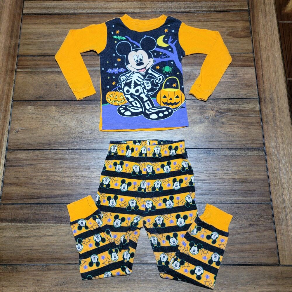 Disney Halloween Toddler Pajama Set Mickey & Pumpkins - Size 5T